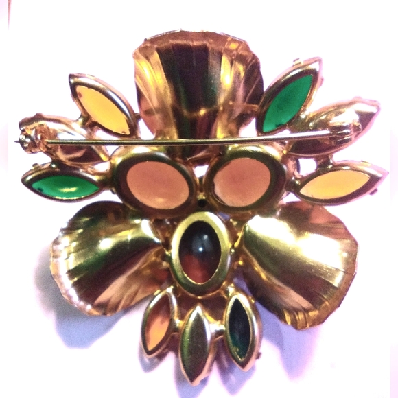 JULIANA MULTICOLORED VINTAGE BROOCH - Picture 2 of 3
